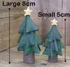 5 pcs MOQ Eglise / Arbre De Noël / Bonhomme De Neige / Père Noël Décoration Fée Jardin Miniatures Artisanat En Plastique Résine Ornement De Noël Anime figure