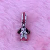 Luźne koraliki Pasuje do bransoletek w stylu Pandora Autentyczne 925 Silver Beads Koreański Doll Srebrny Dangle z różowym, czarnym i zielonym emalią