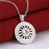 Flower animal 925 silver Necklace(with chain) 10 pieces a lot mixed style,Hot sale women's gemstone sterling silver Pendant Necklace EMP2