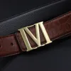 Män läderbälten Top Luxury Belts M Spänne Casual Fashion Design Män Tillbehör Bälten Gratis frakt