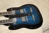 Partihandel - Blue Classic Double Neck 1275 Anpassad elektrisk gitarr 6 strängar och 12 strängar Gratis frakt A11189