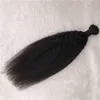 Cabelo liso e crespo em massa, sem fixação, cor natural, 100% cabelo humano indiano em massa para mulheres negras FDshine