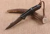 Özel Teklif Yeni Tasarım Şam Flipper Katlanır bıçak 60HRC Blade TC4 Titanyum Kolu EDC Cep katlama bıçak Hediye bıçaklar