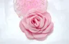 235quot Satin brûlé bords brûlés fleur rose 50pcslot01235956098