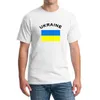 Nuovi Arrivi 2016 Coppa Europa UCRAINA Tifosi di calcio Cheer T-shirt Sport estivi Bandiera nazionale T-shirt per uomo Plus Size 2XL