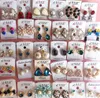 10 paires / lot mélange style mode boucles d'oreilles clou pour cadeau artisanat bijoux boucle d'oreille EA019 271B