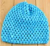 50pcs Colorful Baby 6 "Cappelli all'uncinetto Beanie Infant Handmade Knit Waffle hat String Wheat Caps Newborn cap 21colors MZ9101