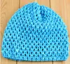 20 stks Kleurrijke Baby 6 "Haak Beanie Hoeden Zuigeling Handgemaakte Knit Wafel Hoed String Tarwe Caps Pasgeboren Cap 21 Kleuren MZ9101