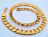 Vångt tungt 108g 24k Stamp Real Yellow Solid Gold 23 6 Men's Necklace 12mm Curb Chain 600mm smycken Mint-Mark Brevligen 10224V