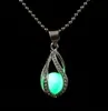 Waterdrop Glow Wisiorek Lockets Luminous Ball Bead Chain Hollow Out Europejski i Amerykański Atlantis Glow W Dark Chocker Naszyjniki 3 Kolory