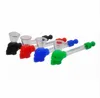 Tubos De Vidro Do Crânio de Silicone Tubulação De Fumaça De Mão Tubo De Vidro Queimador de Óleo Da Tubulação de Água com Tela de Fumar Acessórios para Dab Rigs