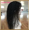 Navio Kinky Curly 11b24Natural Color Front Lace Wig 100 Cabelo Virgem Mongol 150 densidade com cabelo de bebê para preto wo3683843