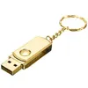 64 gb 128 gb 256 gb de metal de prata de ouro com chaveiro swive usb 2.0 memória flash drive para android iso smartphones tablets pen drives u disco