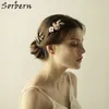 Sorbern Luxo Vintage Acessórios Para o Cabelo de Noiva Headpiece Liga Flor Festa de Casamento Do Cabelo Jóias Pompom Cabelo Nupcial Combs Pérola Tiara de Cabelo