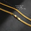 5mm 18k Guldpläterade kedjor Hiphop-kedjehalsband för kvinnors mode Hip Hop Jewelry Accessories Party Gift 16-24 tum