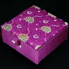高品質の綿の薄いギフトボックスブレスレットケースの陳列箱装飾的な包装中国の花のシルクブロケードクラフト段ボールジュエリーボックス