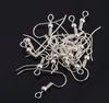 200PCS 18MM Making DIY jewelry findings silver hook earrings 925 sterling silver French Ball hooks earrings Silver5853680