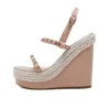 2012 Chic Summer Beige Colore paglia intrecciata Sandalo con zeppa Piattaforma Tacchi Rosa Bianco Nero Beige 2018 Taglia da 34 a 40