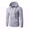 Sweats à capuche pour hommes Sweatshirts Automne Outwear Casual Solid Color Male Sweat Hommes Zipper Coat Big Pocket