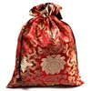 Lyxig Extra Stor Silk Brocade Drawstring Bag Presentförpackning Travel Shoe Pouch Dammsugare Smycken Hantverk Bra Underkläder Förvaring Ficka