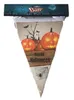 Skräck Halloween Dekoration Papper Triangel Flagga Pennant Banner Carnival Garland Skull Bat Ghost Spider Scary Clubing Bar Shop Party Decor