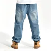 Jeans larghi da uomo interi Jeans hip-hop da uomo di grandi dimensioni Jeans larghi larghi da skateboard Jeans vestibilità rilassata Pantaloni Harem da uomo 42 44 46226A