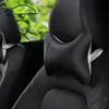 2 szt. PU skórzane ciepłe fotele samochodowe Holdigging Winter Car Headrest Skórzanie Auto Auto Surplies Szyjka Auto Safety3791481