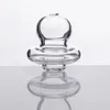 4mm Dikke Quartz Banger Nail Polished Domeless Joint + Quartz Carb Cap met een gat A Set voor DAB Rigs Glass Bong