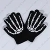 Pure Color Knitted Hand Bone Fingers Gloves Touch Screen Glove Fashionable Winter Anti-freeze Men And Women 6 Colors