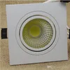 Square LED wdrożone światła plamek Światła plamek Dimmowalne oświetlenie sufitowe 7W/9W/12 W/15W AC85-265V