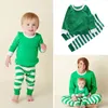 Xmas INS Crianças Adulto Vermelho Verde Família Combinando Natal Veados Listrado Pijama Pijamas Pijama Pijama Camisola Camisola 2477482
