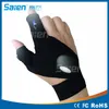 Guantes sin dedos con correa mágica para pesca al aire libre, linternas Led, funda para antorcha, guantes para dedos índice Thump