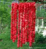 1 meter lång elegant handande orkidé Silk Flower Vine White Wisteria Garland Ornament för Festival Wedding Garden Decoration1224131