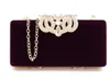 Factory Direct Crown Diamonds Velvet Kvinnor Bag Day Clutches Small Purse Bag Crystal Afton Väskor 4 Färg Tote 8007