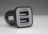 Wholesale - USAMS 3.1A Dual USB Port Mini Car Charger 5V 3100mah 2 Ports Chargers Adapter For IPhone 7 6 5 HTC Samsung S7 S6 S7 NOTE 4 5 7