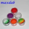 Nouveaux contenants de cire acrylique de 3 ml pot de silicone contenants de cire dab pot de silicone dab contenants d'huile en verre avec le gratuit