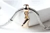 20 stücke Nette Füße Anhänger Charms Silber Überzogene Perlen Charms Vergoldet Passt DIY Pandora Schmuck Charm Armbänder Halsketten