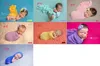 Multi-color 35 * 150 cm Niños Fotografía ropa estudio Envoltura de hilo Bebé recién nacido Accesorios de fotografía Abrigo de algodón envío gratis C820
