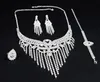 Bridal jewelry sets Earrings Necklace rings bracelet Accessories one set include four pcs luxury fashion new style hot sell HT125