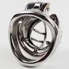 male chastity stainless steel Anti off version short paragraph ball stretcher sex ring for men male chastity device chastity