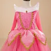 PrettyBaby 2016 toptan bebek kız dondurulmuş elbise Uyku Güzellik Prenses Elbise Aurora Prenses Elbise Cosplay Elbiseler Noel Elbise