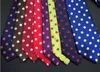 Polka Dots Neck Tie 145 * 8cm 25 Färg Arbetspil Solid Färg Slips Mäns Stripe Tie För Fars Dag Mäns Slips Julklapp