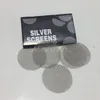 Tobaksrökning Rörskärm Metallfilter Silver och mässing i rostfritt stål 20mm mesh skål för tobaksrökrör