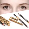 Sexy Luipaard Wenkbrauwpotlood Waterproof Langdurige Eye Brow Pencil Brush Make-Up Wenkbrauw Enhancers Koffie Zwart Grijs Bruin 5 Kleuren pen