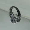 Luksusowy Luksusowy Vintage 925 Sterling Silver Dragon-Claw Biżuteria Prience Otoczenie 3CT Diamond CZ Gemstone Ring Finger Wedding Ring dla kobiet