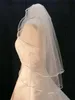 Whtie Ivory Wedding Veil Champagne Elbow Longueur Ribbon Edge Bridal Veil with Comb9373659