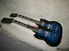 Musical instruments Newest Bule Double Neck Electric Guitar High Quality