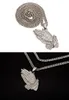 New Silver Praying Hands Hiphop Bling Necklace Mens 18k Gold Religous Jewlry Iced Out Prayer Jesus Women Men Gift Plating