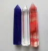 3st Blue Melt Clear Melt Red Melt Quartz Crystal Wand Point Unicuspid Smältning Quartz Crystal Point Healing198s