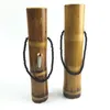 Bongs de água de bambu antigo de 10 polegadas para fumar mini bongos recicladores de tubos de água plataformas de petróleo Bongs de natureza com tubo de metal de alta qualidade
